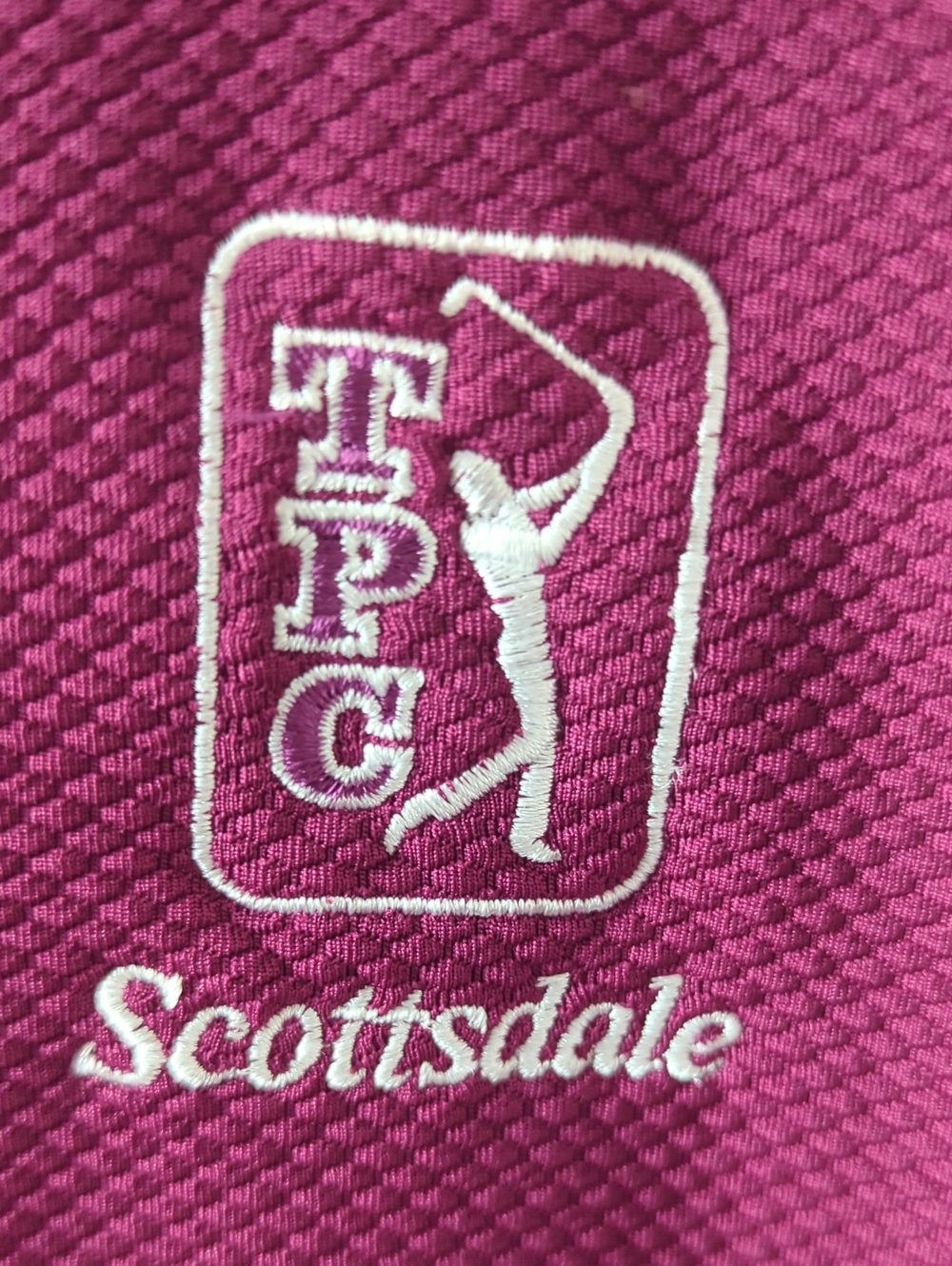 Nike Golf TPC Scottsdale Full Zip Jacket Burgundy Small Home of WM Phoenix Open - Picture 3 of 11